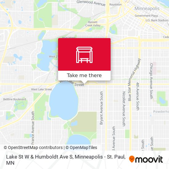 Lake St W & Humboldt Ave S map