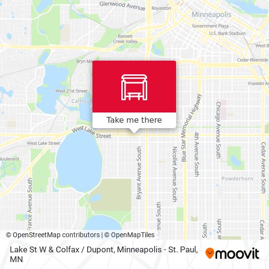 Lake St W & Colfax / Dupont map