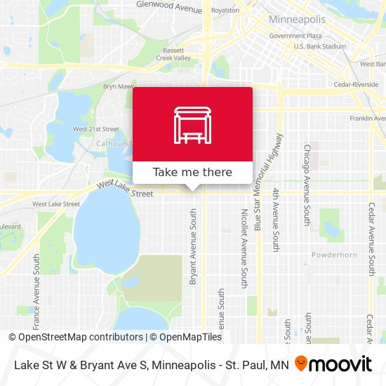 Lake St W & Bryant Ave S map