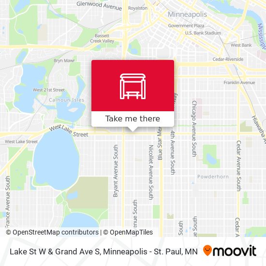 Lake St W & Grand Ave S map