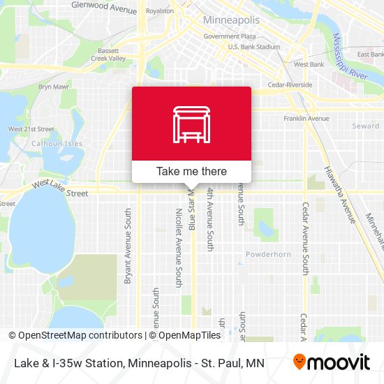 Lake & I-35w Station map