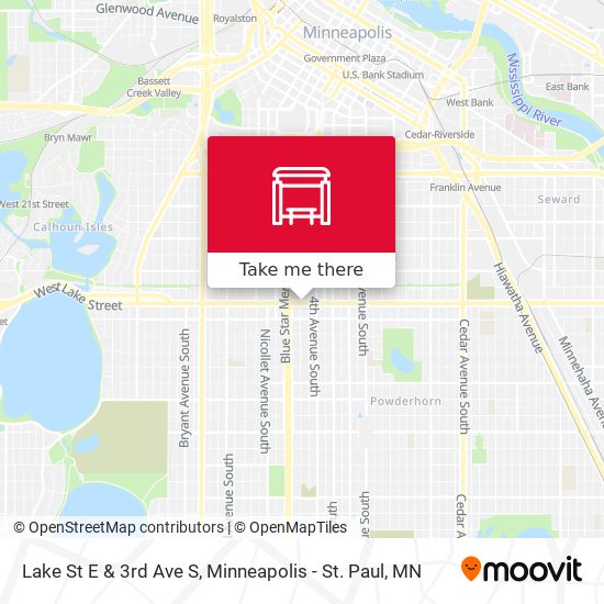 Mapa de Lake St E & 3rd Ave S