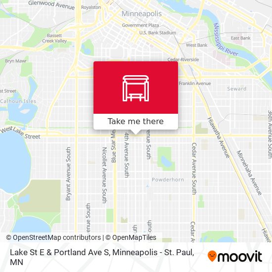 Lake St E & Portland Ave S map