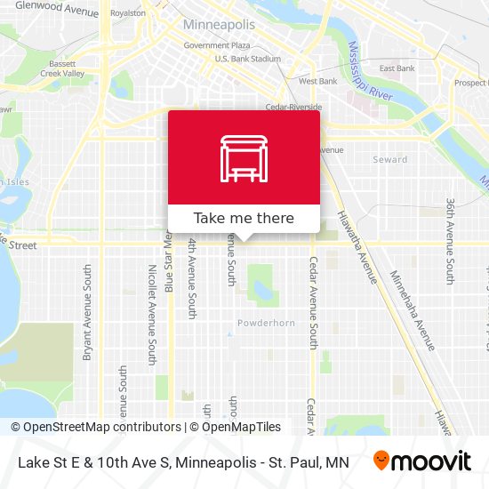 Mapa de Lake St E & 10th Ave S