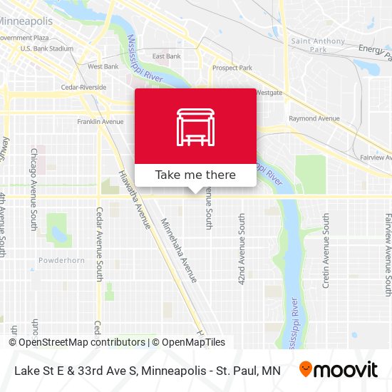 Mapa de Lake St E & 33rd Ave S