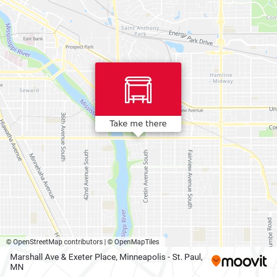 Marshall Ave & Exeter Place map