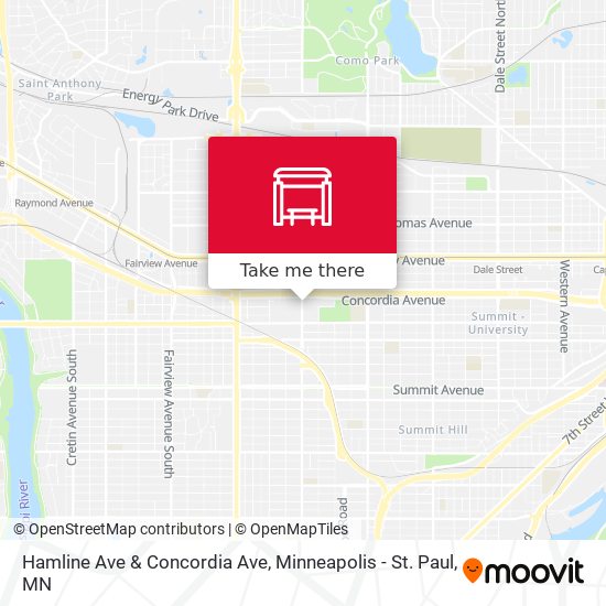 Hamline Ave & Concordia Ave map