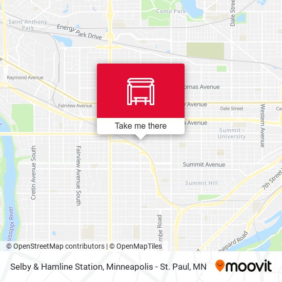 Selby & Hamline Station map