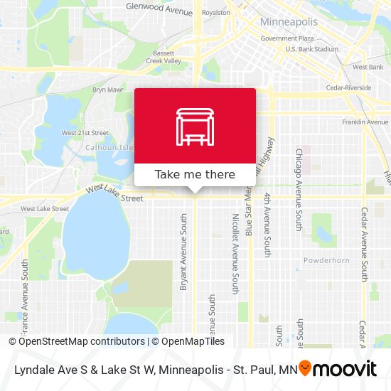 Lyndale Ave S & Lake St W map