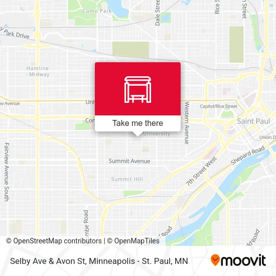 Selby Ave & Avon St map
