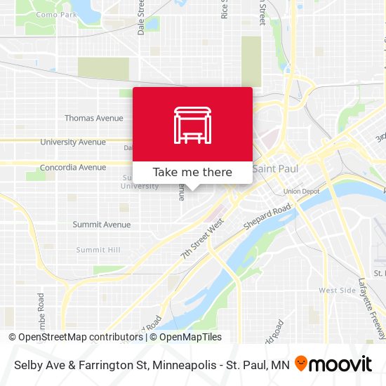Selby Ave & Farrington St map