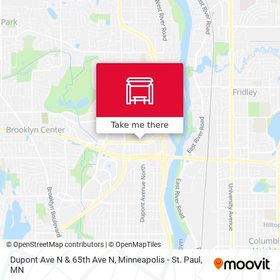 Dupont Ave N & 65th Ave N map