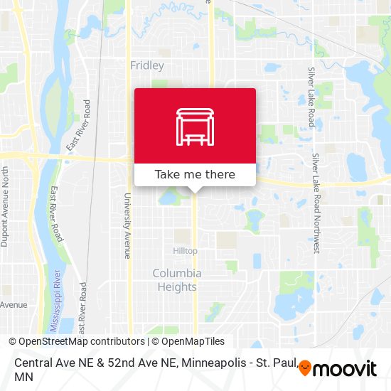 Central Ave NE & 52nd Ave NE map