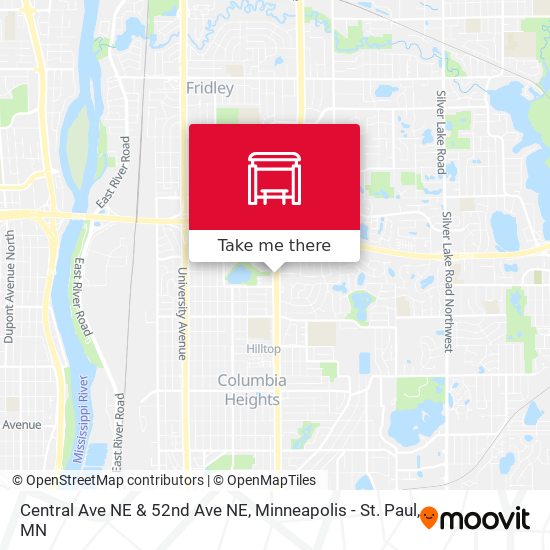 Central Ave NE & 52nd Ave NE map