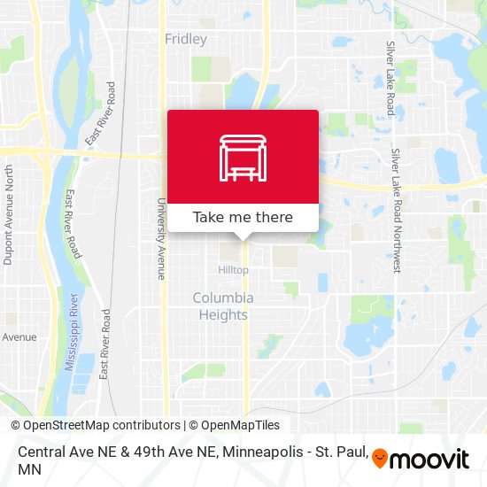 Central Ave NE & 49th Ave NE map