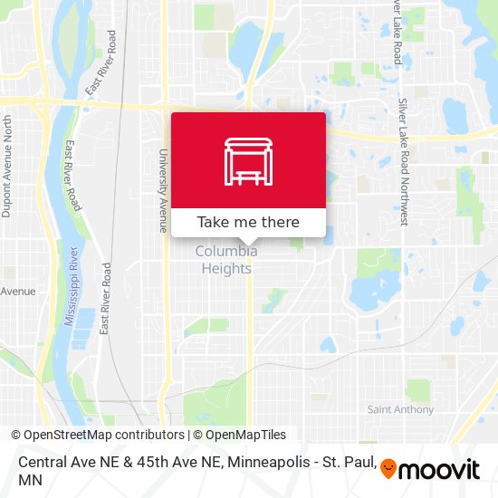 Mapa de Central Ave NE & 45th Ave NE