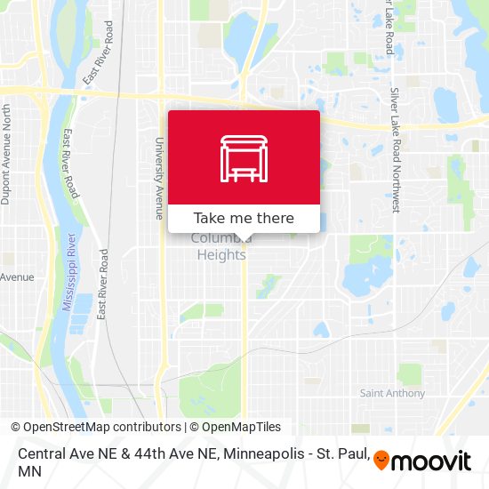 Central Ave NE & 44th Ave NE map