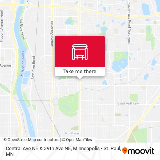Mapa de Central Ave NE & 39th Ave NE