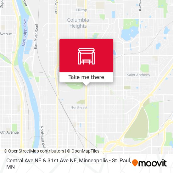 Central Ave NE & 31st Ave NE map