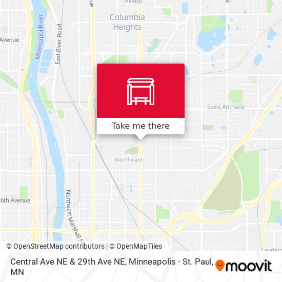 Mapa de Central Ave NE & 29th Ave NE