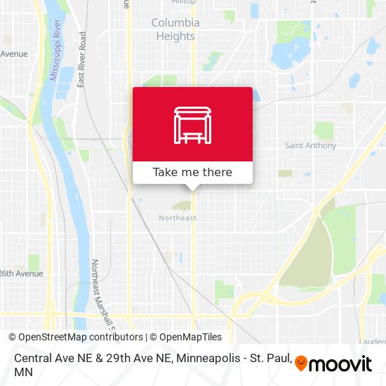 Mapa de Central Ave NE & 29th Ave NE