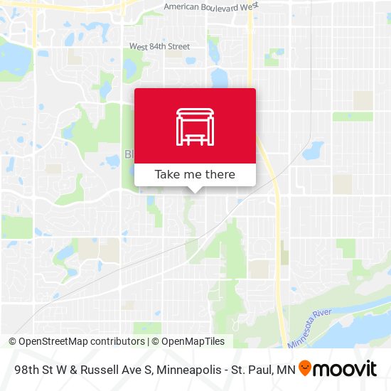 98th St W & Russell Ave S map