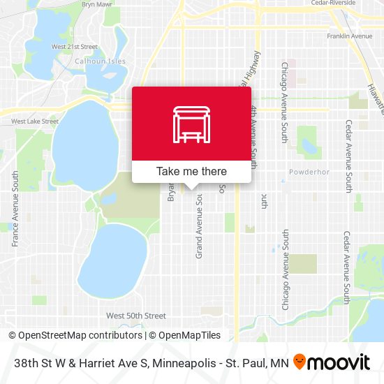 Mapa de 38th St W & Harriet Ave S