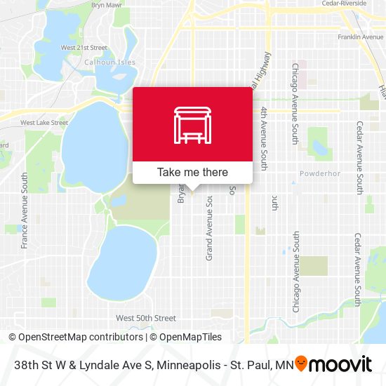 38th St W & Lyndale Ave S map