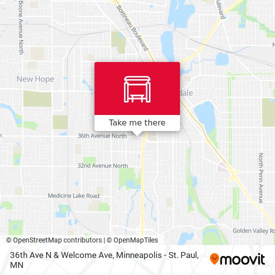 Mapa de 36th Ave N & Welcome Ave