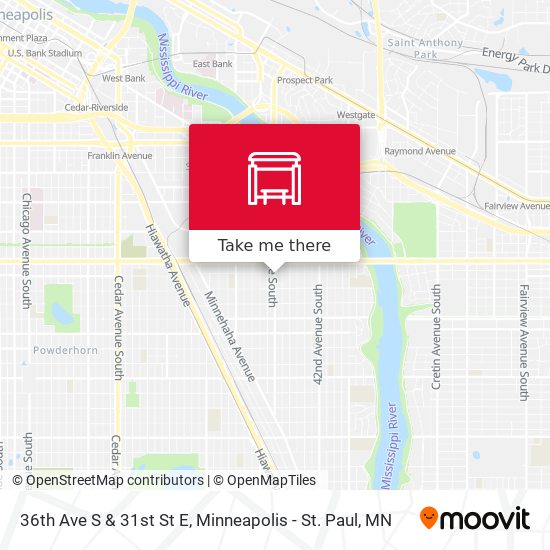 Mapa de 36th Ave S & 31st St E