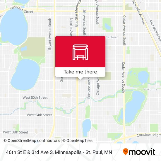 Mapa de 46th St E & 3rd Ave S