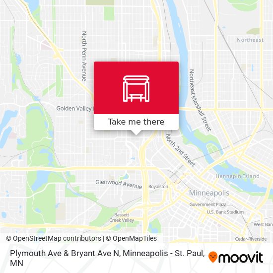Plymouth Ave & Bryant Ave N map