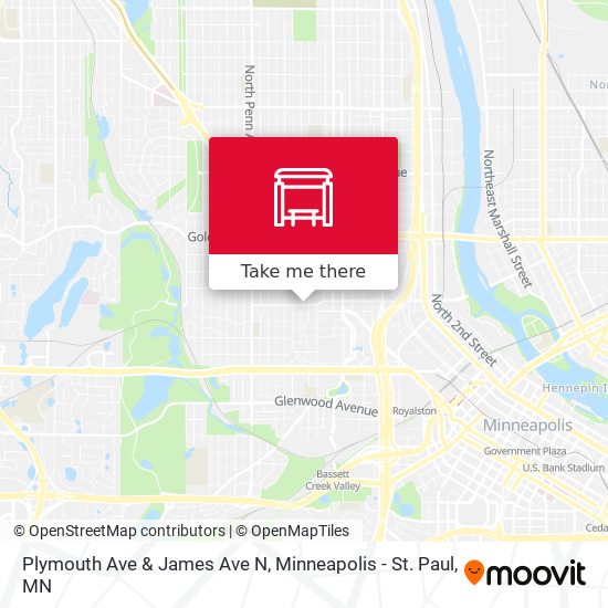 Plymouth Ave & James Ave N map