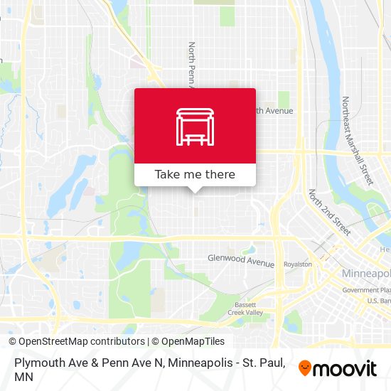 Mapa de Plymouth Ave & Penn Ave N