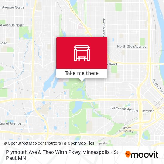 Mapa de Plymouth Ave & Theo Wirth Pkwy