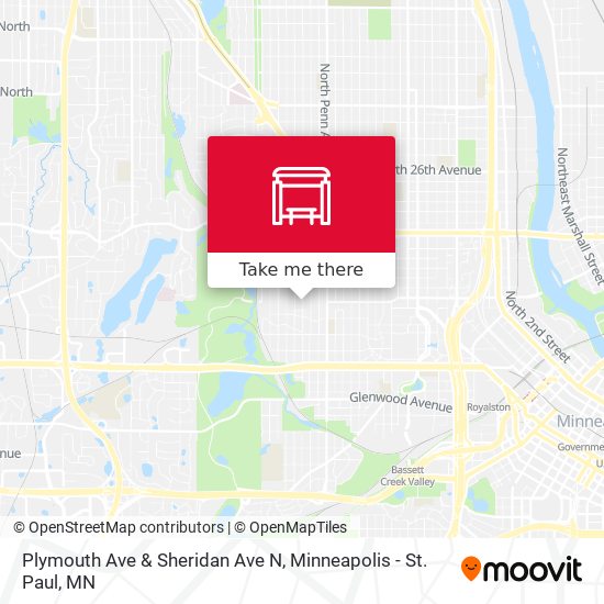 Plymouth Ave & Sheridan Ave N map