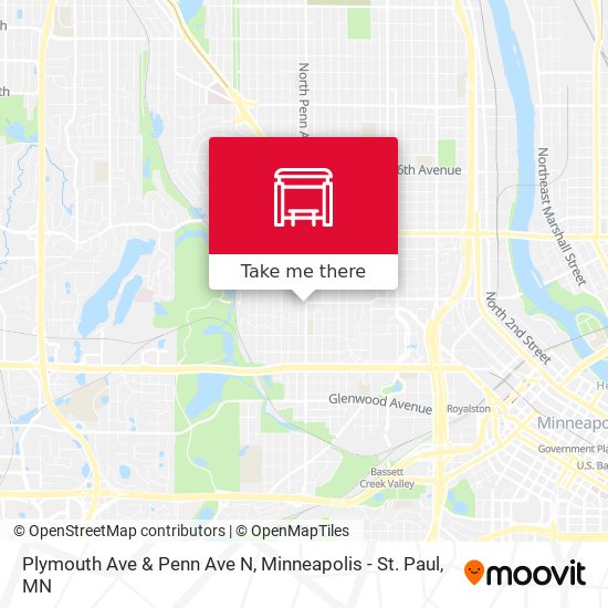 Plymouth Ave & Penn Ave N map