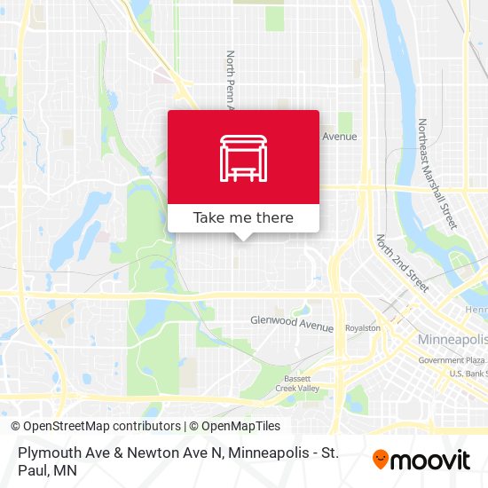 Plymouth Ave & Newton Ave N map
