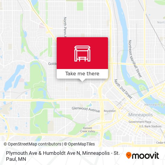 Plymouth Ave & Humboldt Ave N map