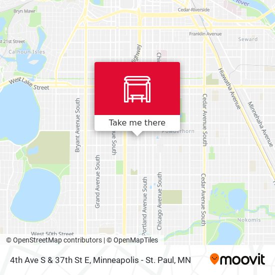 Mapa de 4th Ave S & 37th St E