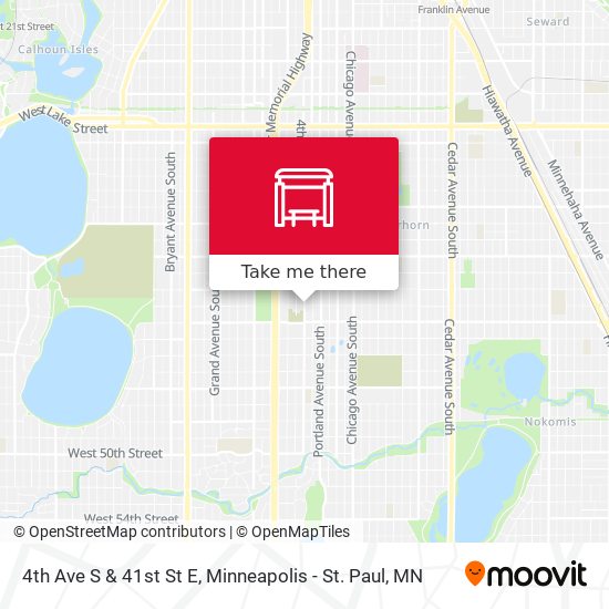 4th Ave S & 41st St E map
