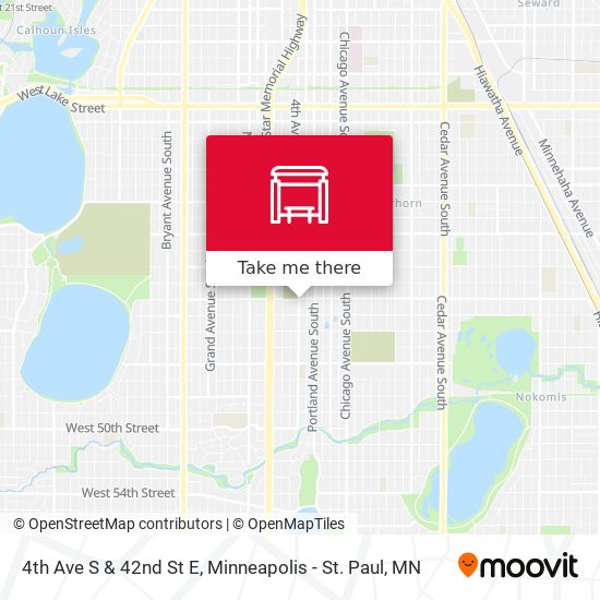 4th Ave S & 42nd St E map
