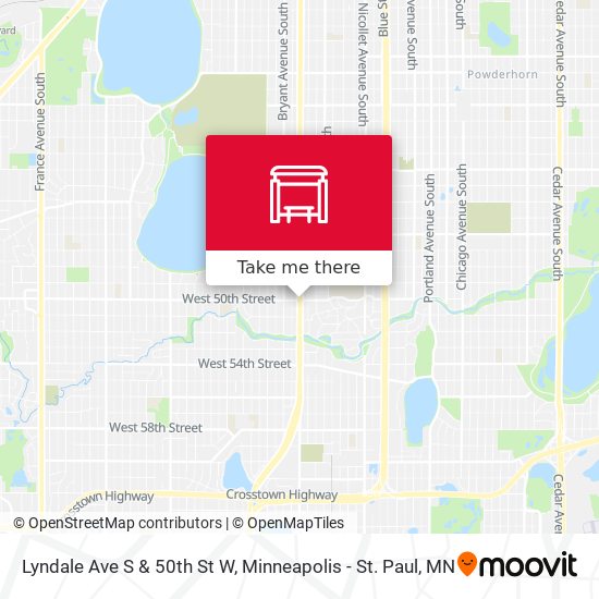 Lyndale Ave S & 50th St W map