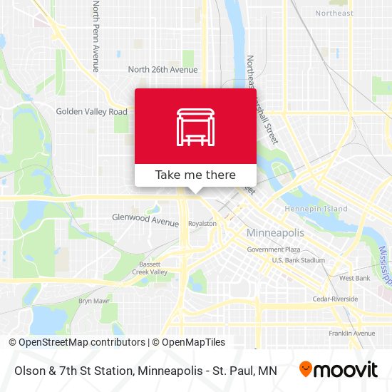 Mapa de Olson & 7th St Station