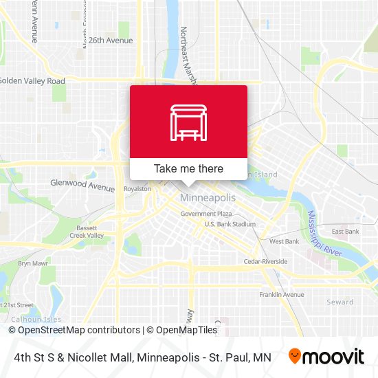 Mapa de 4th St S & Nicollet Mall