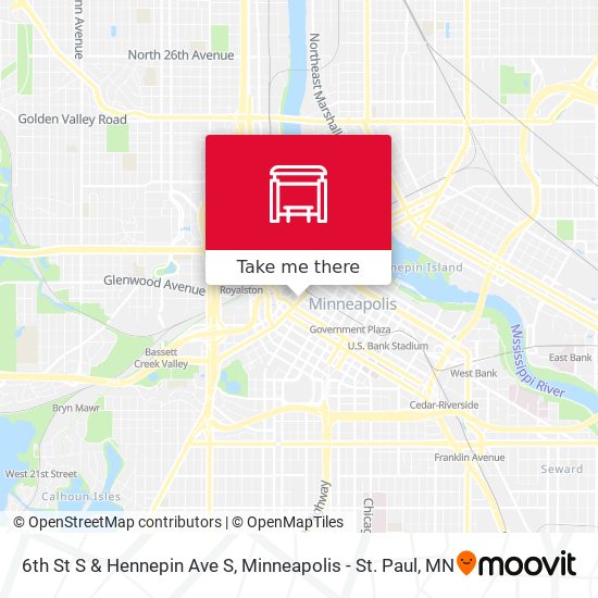 6th St S & Hennepin Ave S map