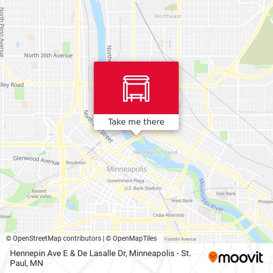 Mapa de Hennepin Ave E & De Lasalle Dr