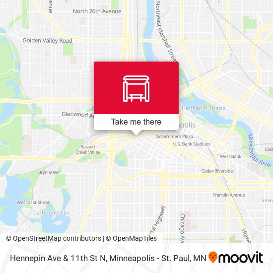 Hennepin Ave & 11th St N map