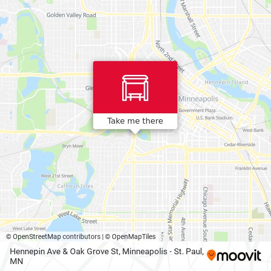 Mapa de Hennepin Ave & Oak Grove St
