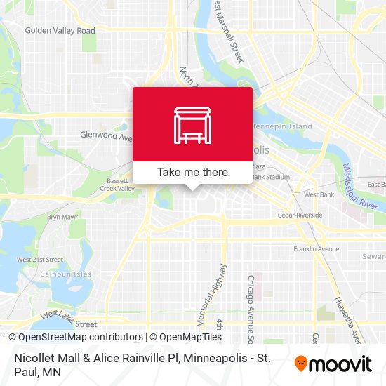 Nicollet Mall & Alice Rainville Pl map